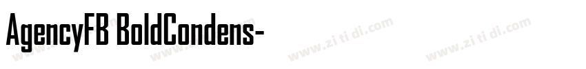 AgencyFB BoldCondens字体转换